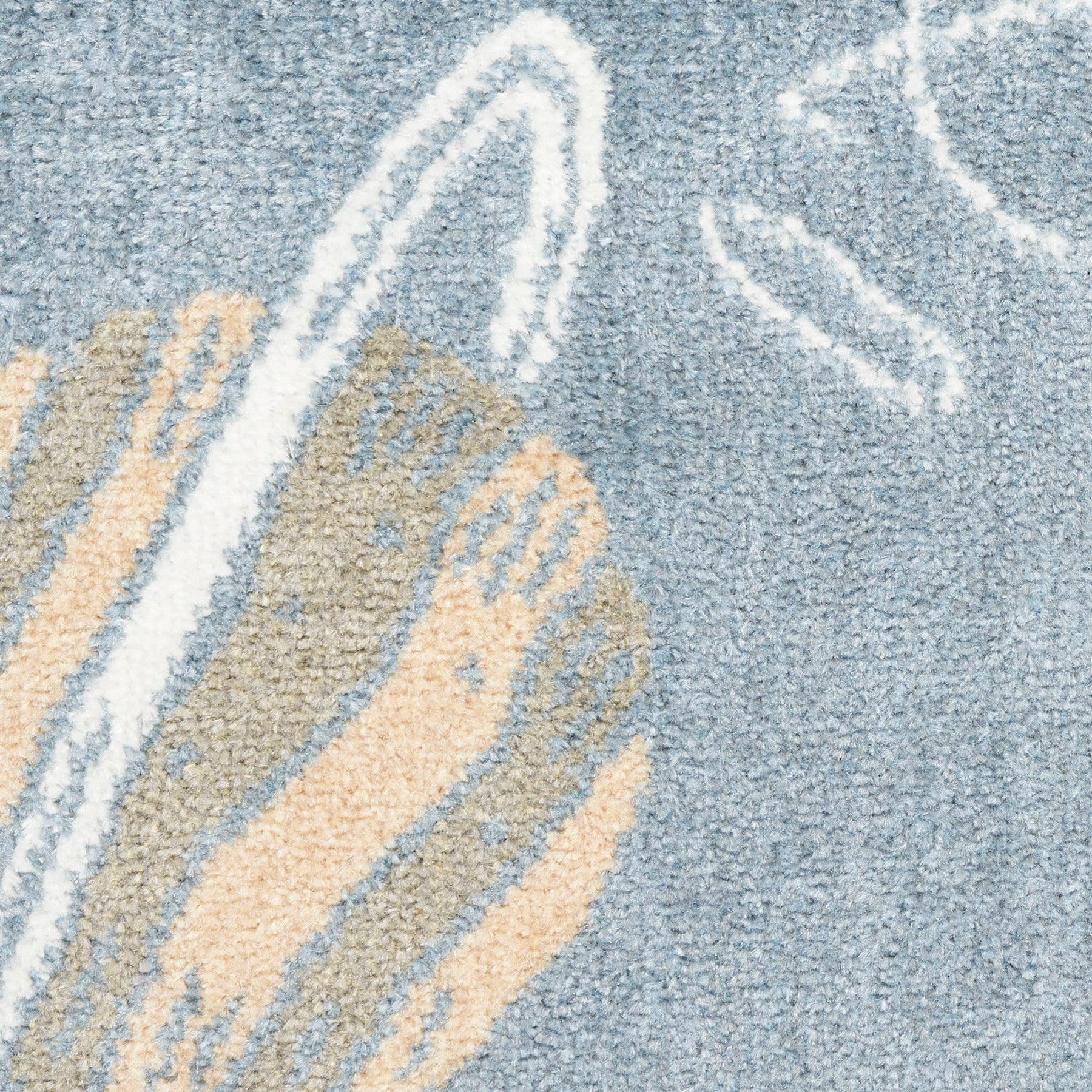 Nourison Astra Blue & Multicolor Pet Friendly Machine Washable Rug - Swatch