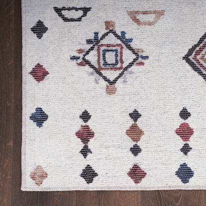 Nourison New Concept Ivory & Multicolor Machine Washable Rug - Corner