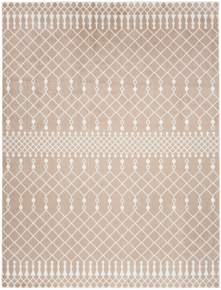 Nourison Astra Taupe Pet Friendly Machine Washable Rug - 6'7" x 9'