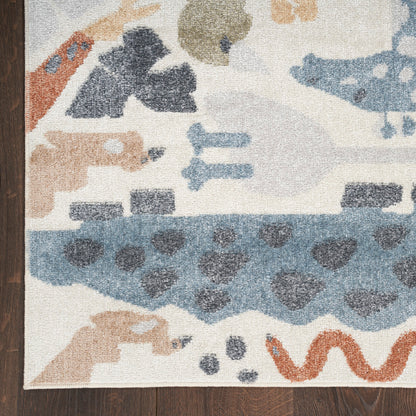 Nourison Astra Ivory Pet Friendly Machine Washable Rug - Corner