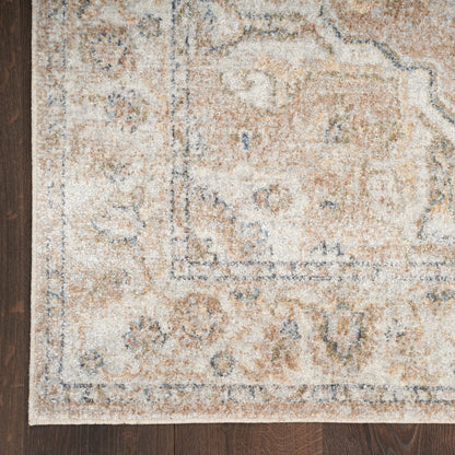 Nourison Astra Beige Pet Friendly Machine Washable Rug - Corner