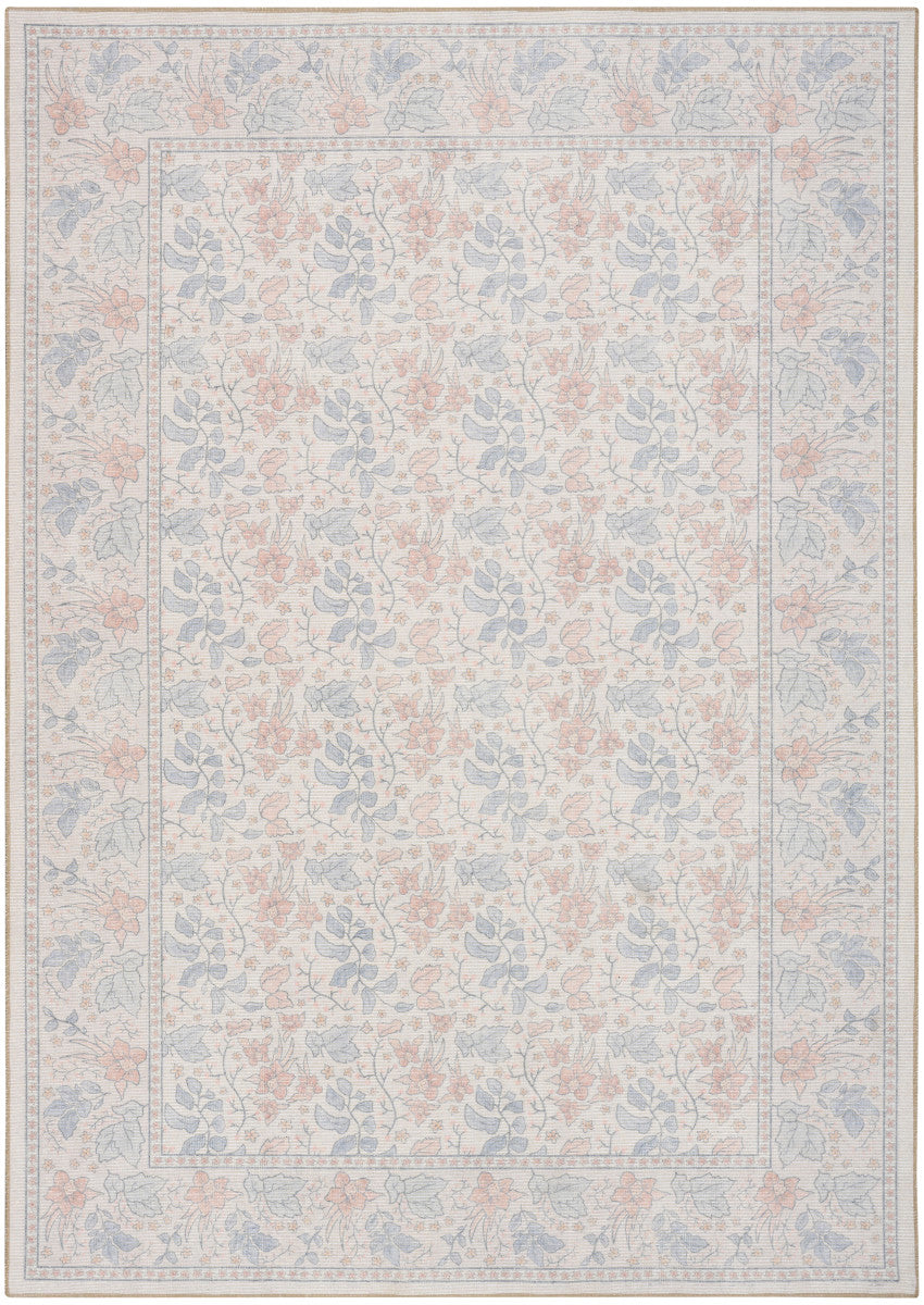 Nourison Botanical Ivory & Multicolor Machine Washable Rug - 5' x 7'