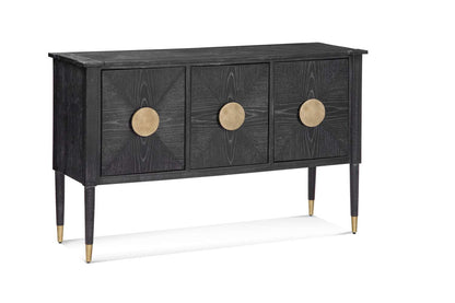Jensen 34" Console Table in Rubberwood and Cerused Oak Design - Angle