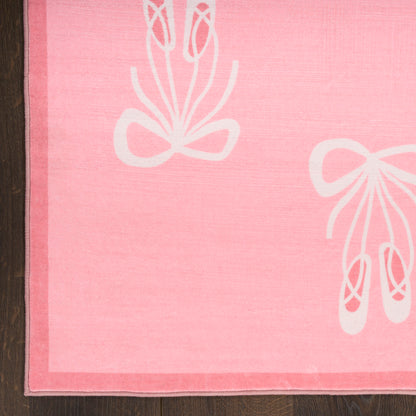 Nourison Imagination Pink Machine Washable Rug - Corner