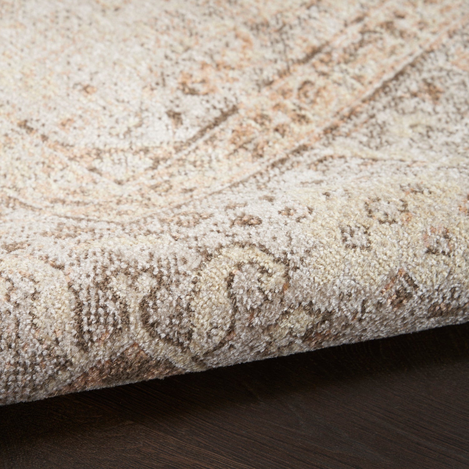 Nourison Astra Beige Pet Friendly Machine Washable Rug - Texture
