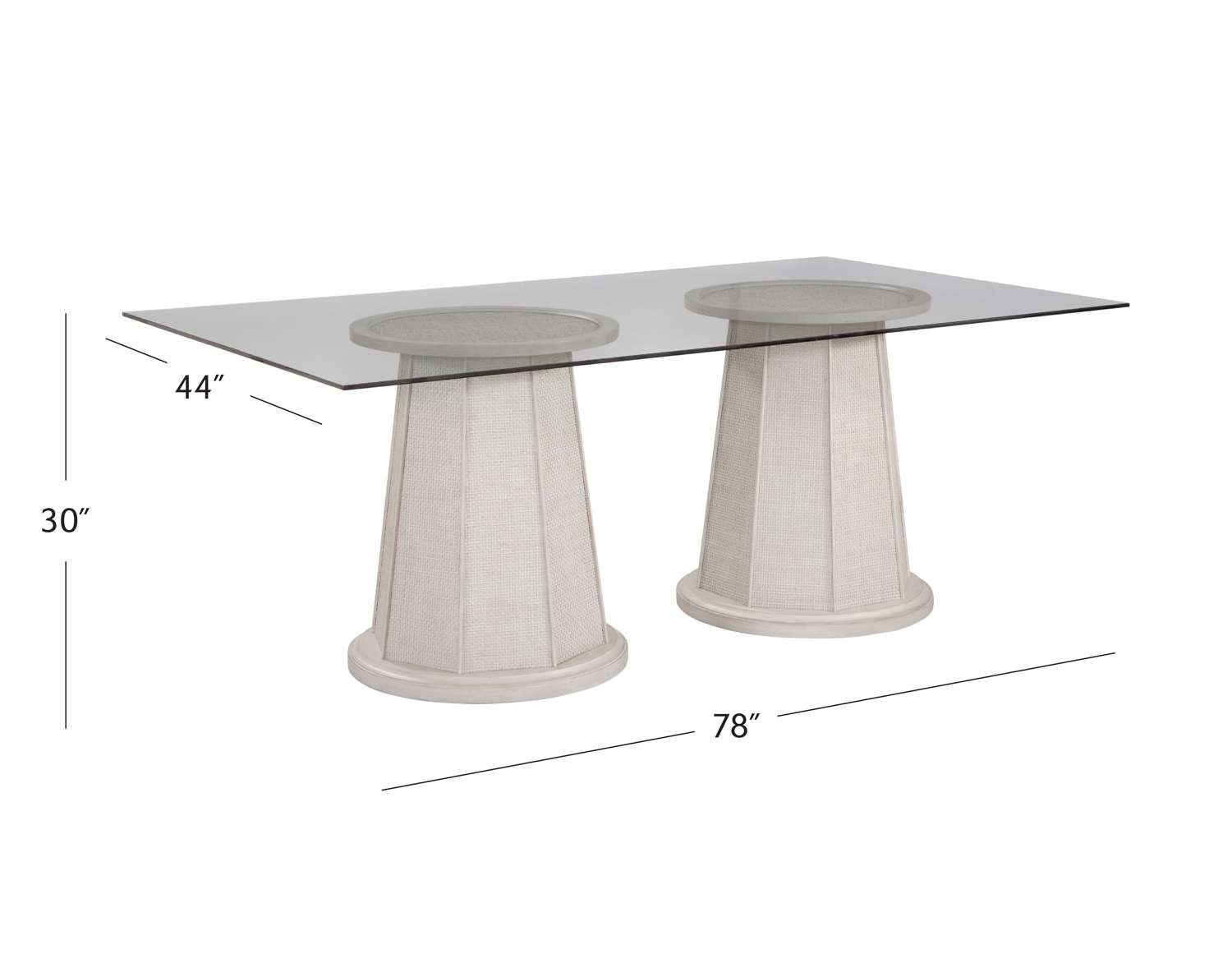 Korey Dining Table - Rectangular - Dimensional