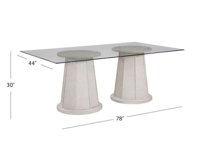 Korey Dining Table - Rectangular - Dimensional