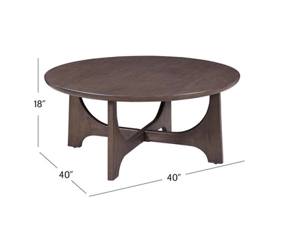 Dunnigan Brown Oak Coffee Table - Dimensional