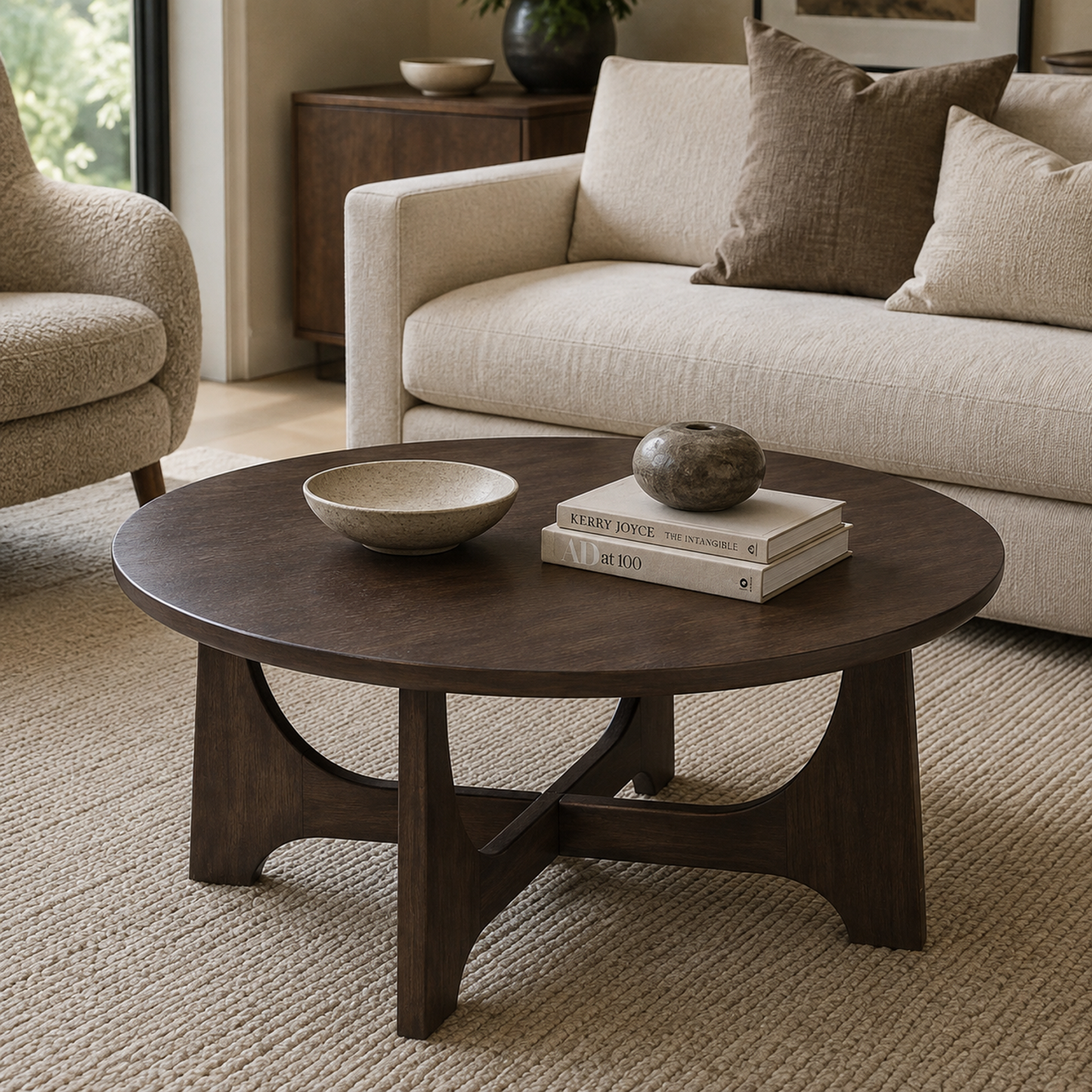 Dunnigan Brown Oak Coffee Table - Main