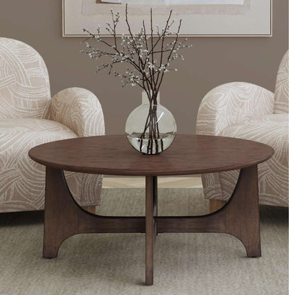 Dunnigan Brown Oak Coffee Table - Room Scene