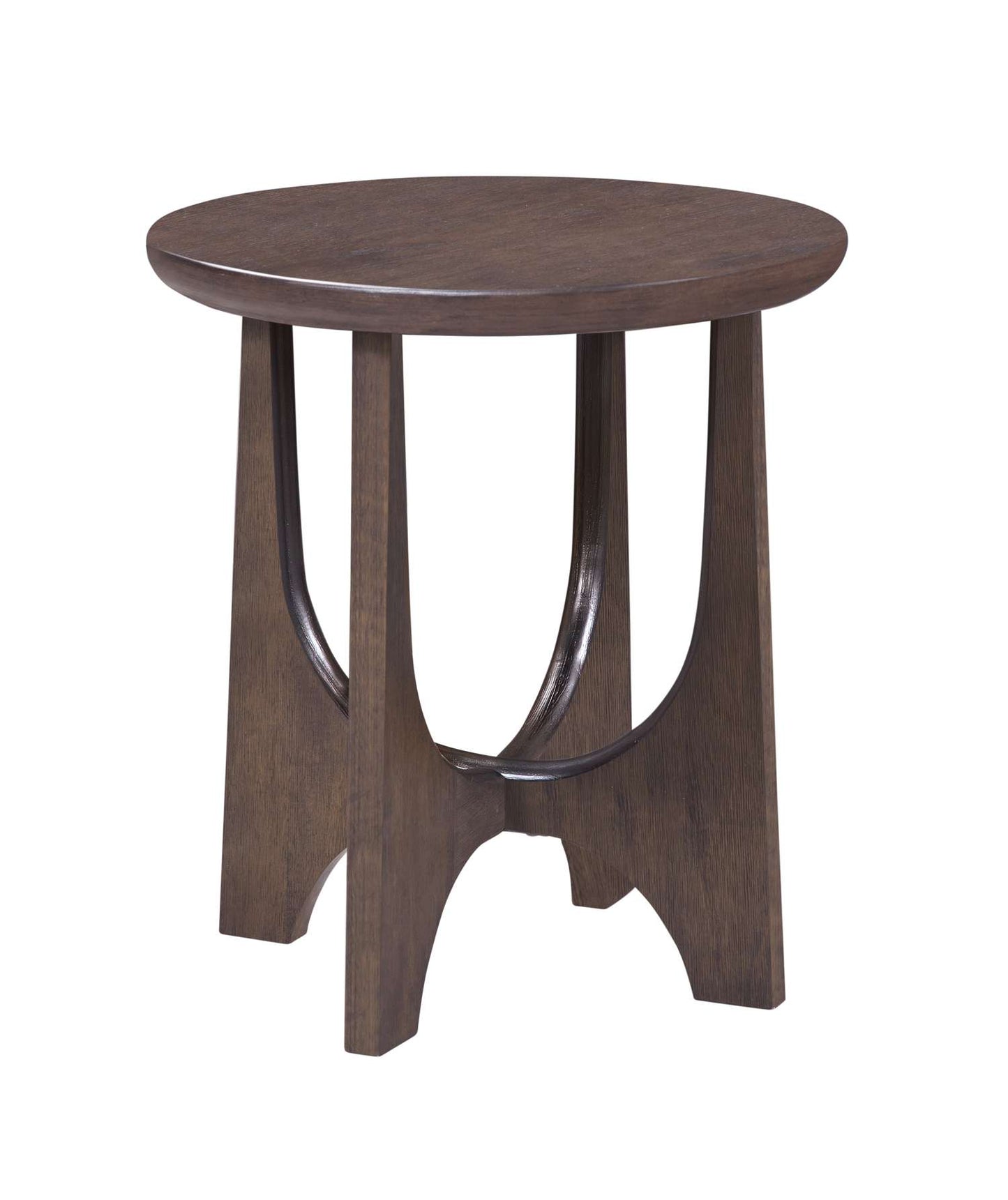 Dunnigan Brown Oak End Table - Angle