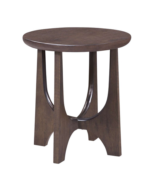 Dunnigan Brown Oak End Table - Angle