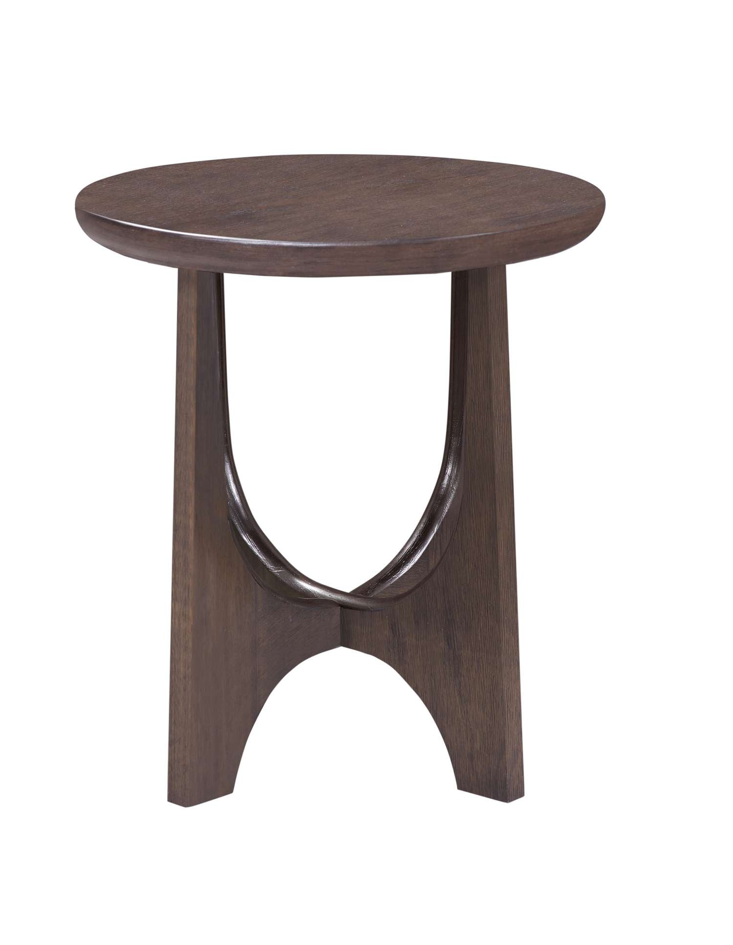 Dunnigan Brown Oak End Table - Straight On