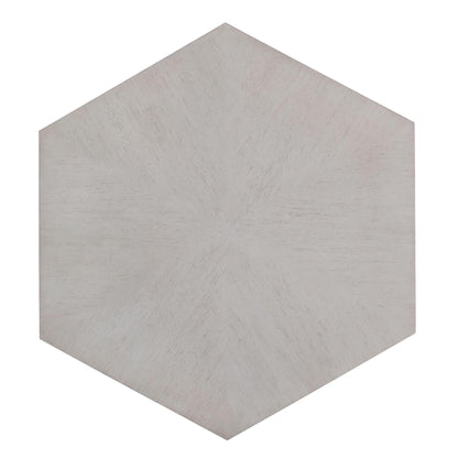 Gray Wood Hexagon Distressed Block Coffee Table image 3
