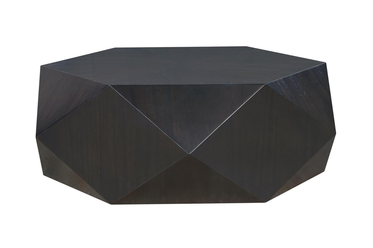 Black Wood Hexagon Block Coffee Table image 2