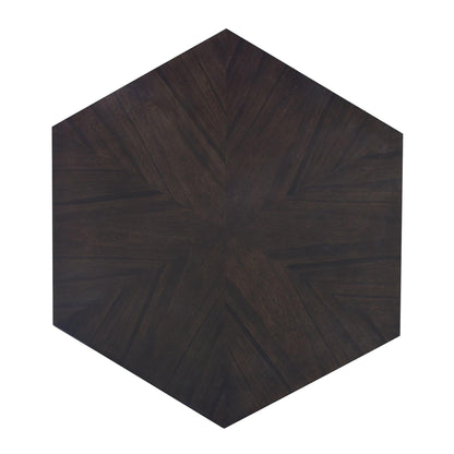 Black Wood Hexagon Block Coffee Table image 3