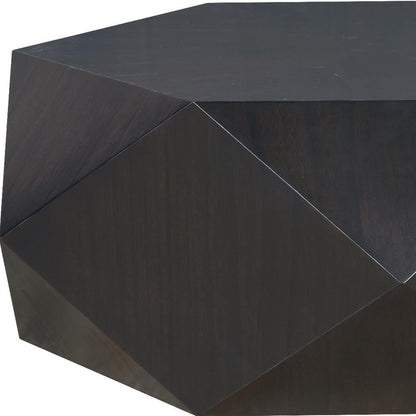 Black Wood Hexagon Block Coffee Table image 4