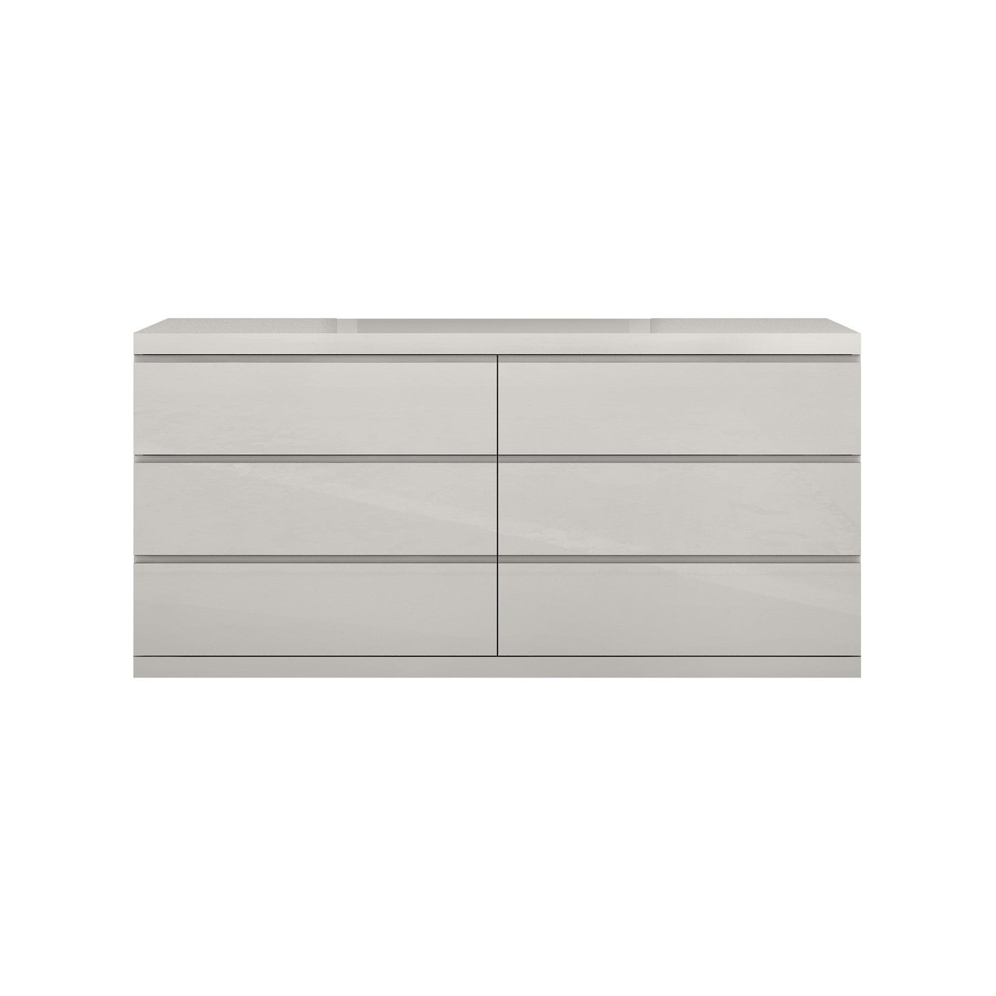 Gray Wood Six Drawer Double Dresser image 2