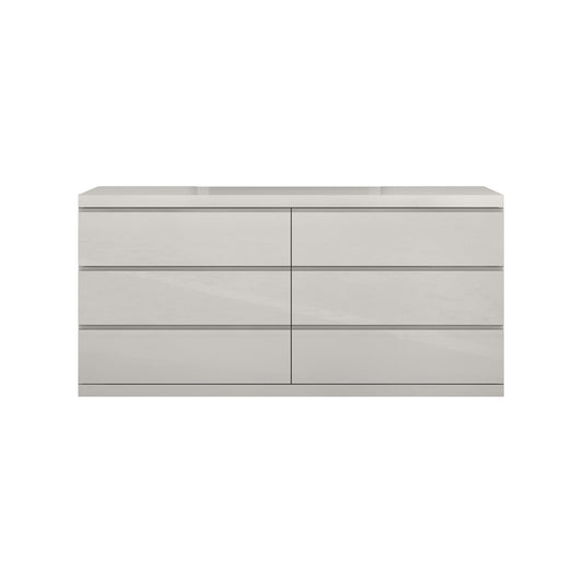 Gray Wood Six Drawer Double Dresser image 2