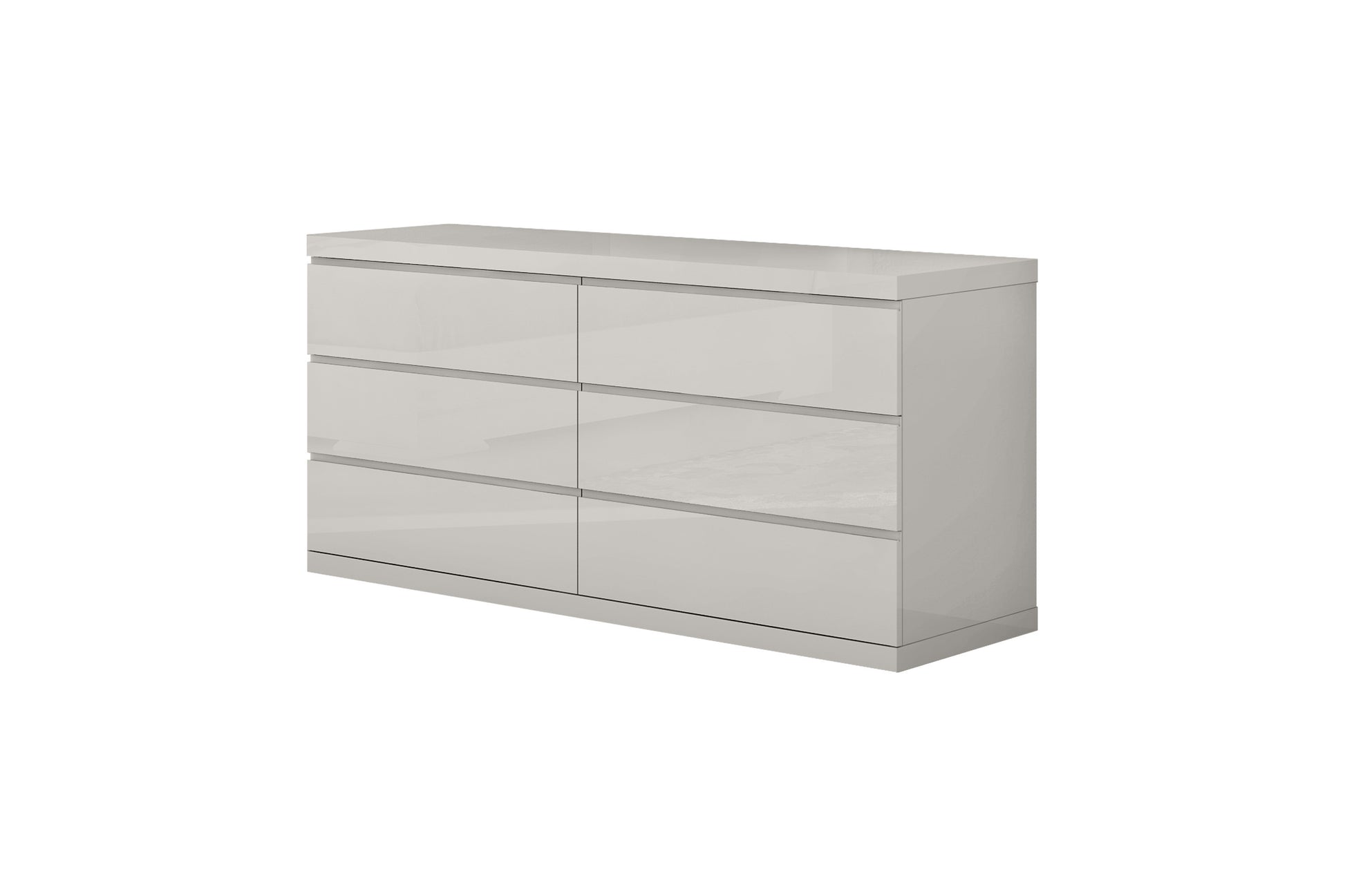 Gray Wood Six Drawer Double Dresser image 4