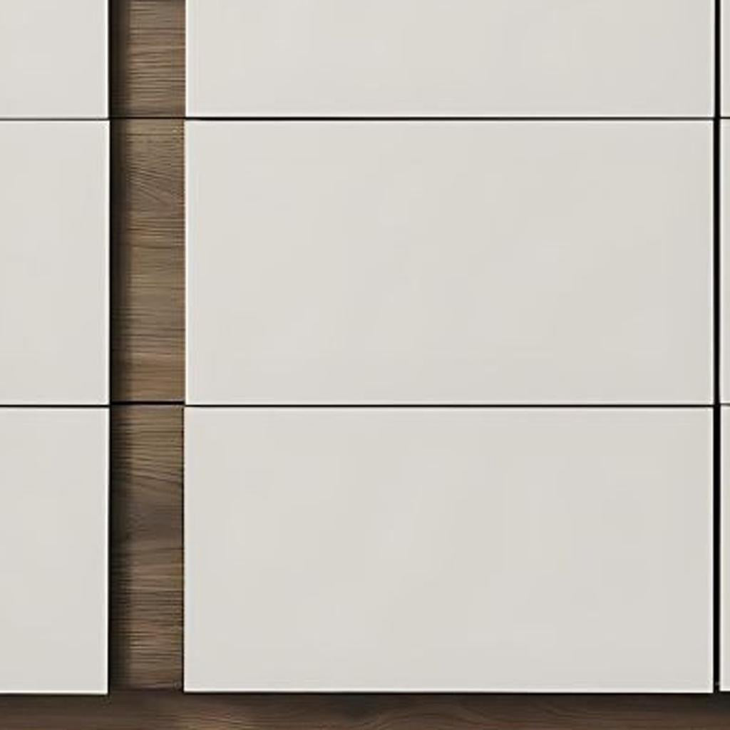 Light Gray And Walnut Wood Six Drawer Double Dresser image 7
