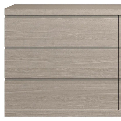 Oak Wood Six Drawer Double Dresser image 5