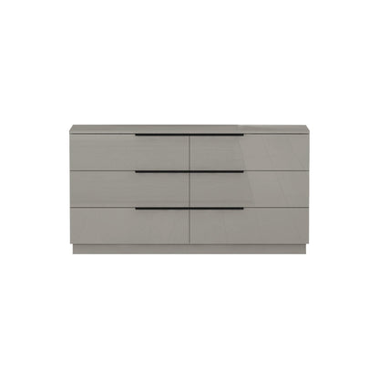 Gray Wood Six Drawer Double Dresser image 2