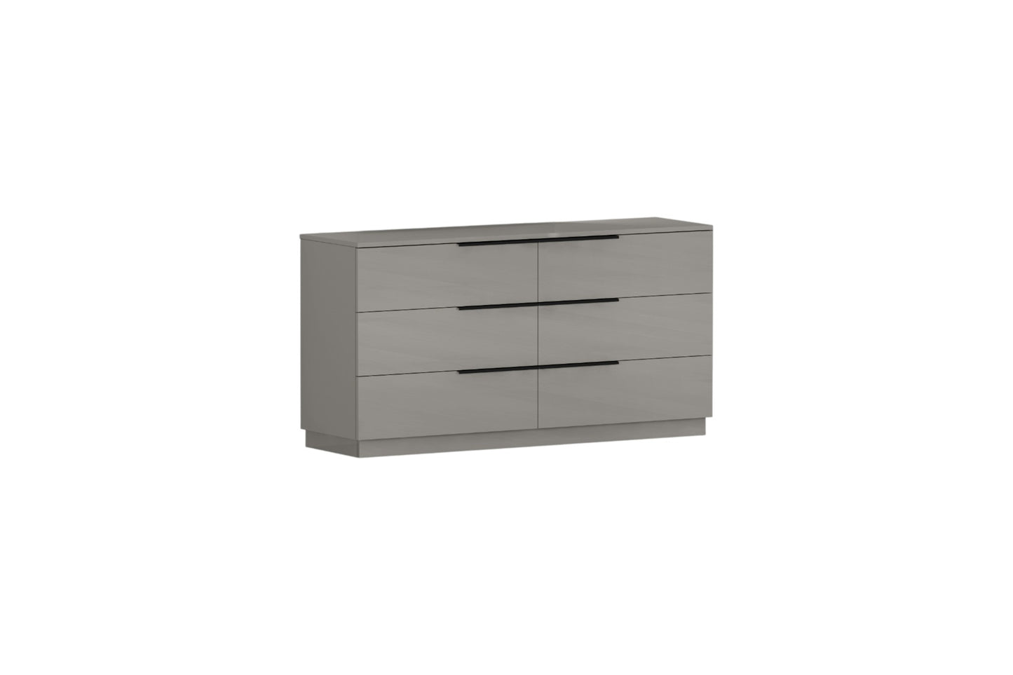 Gray Wood Six Drawer Double Dresser image 3