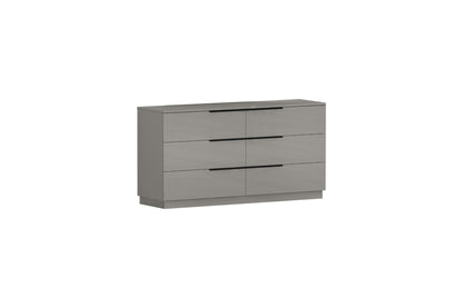 Gray Wood Six Drawer Double Dresser image 3