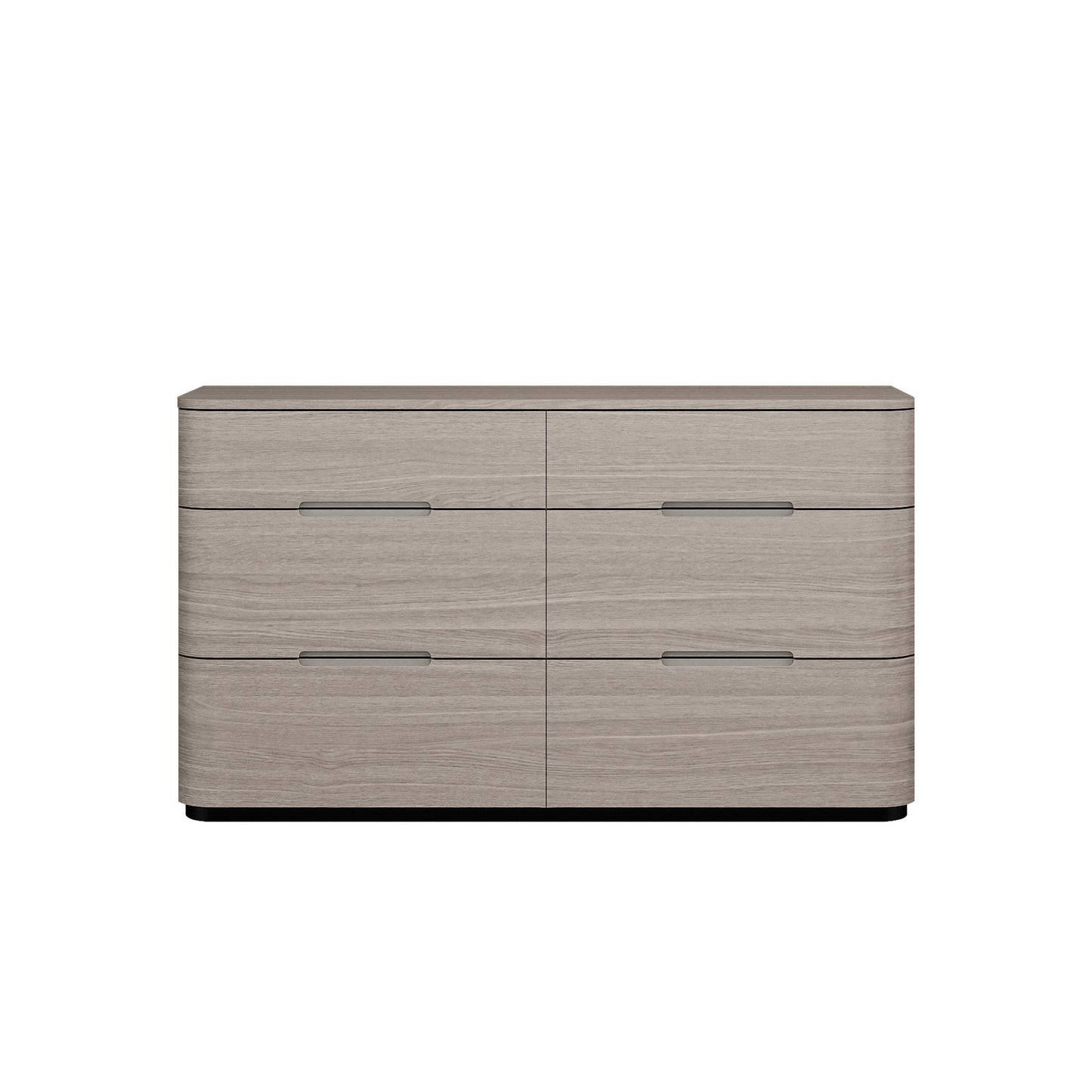 Oak Wood Six Drawer Double Dresser image 2