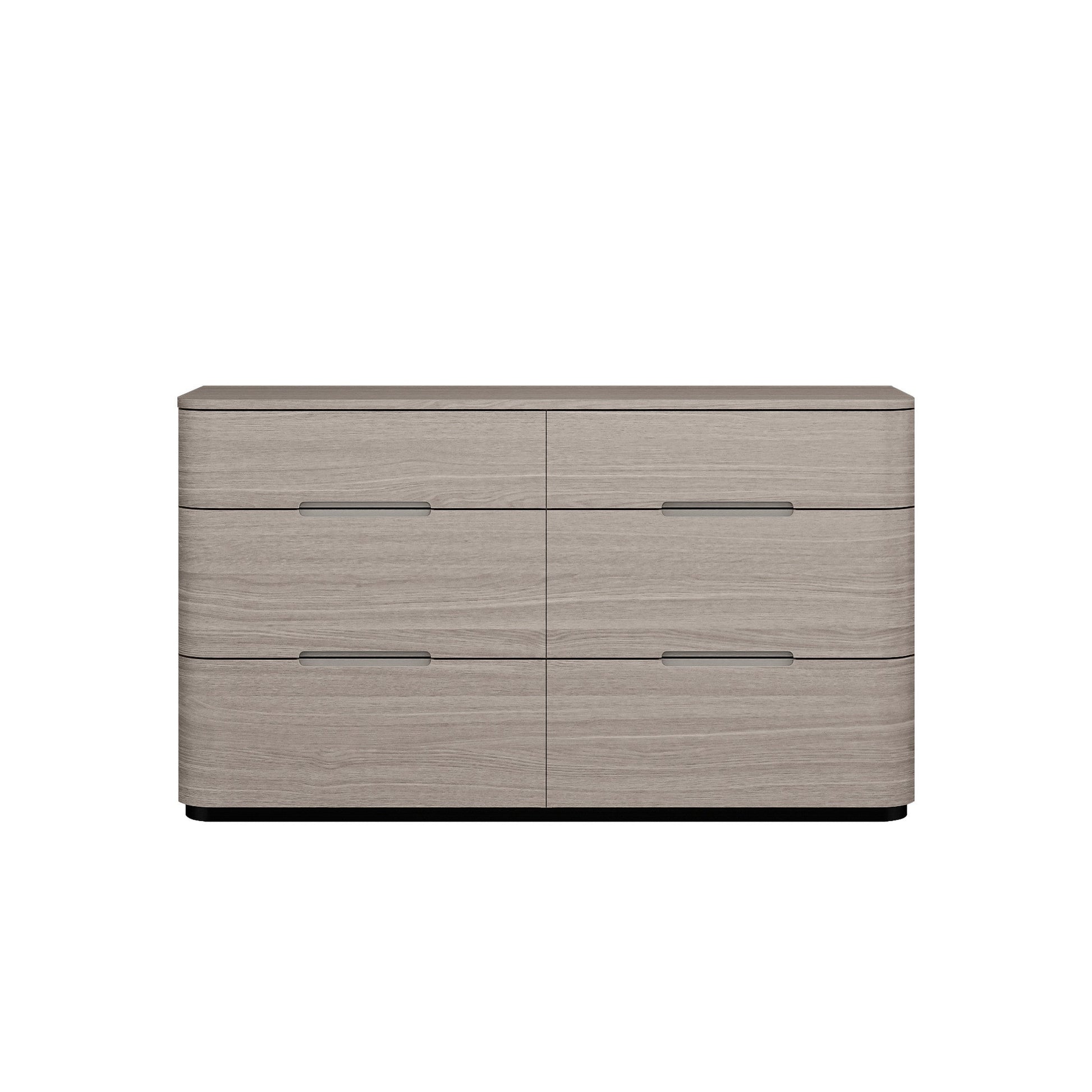 Oak Wood Six Drawer Double Dresser image 2
