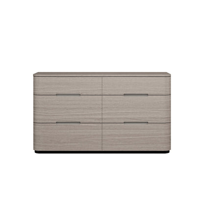 Oak Wood Six Drawer Double Dresser image 2