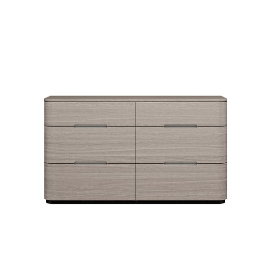 Oak Wood Six Drawer Double Dresser image 2