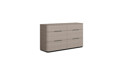 Oak Wood Six Drawer Double Dresser image 3