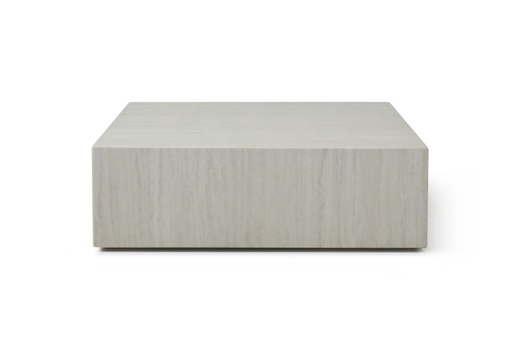 Beige Stone Square Block Coffee Table image 2