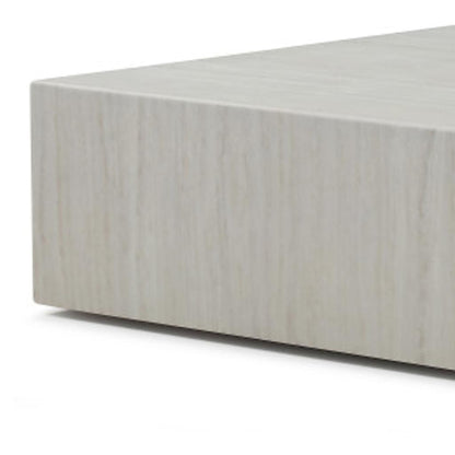 Beige Stone Square Block Coffee Table image 5
