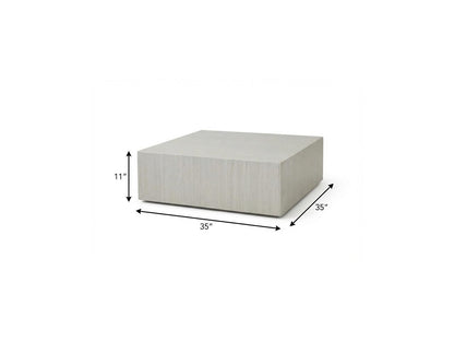 Beige Stone Square Block Coffee Table image 6