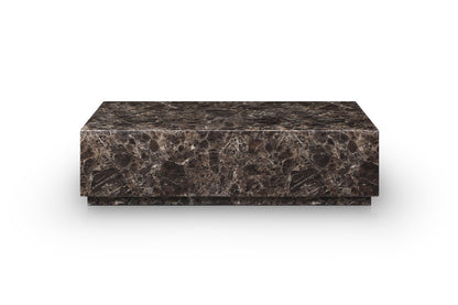 Brown Genuine Marble Block Coffee Table image 4