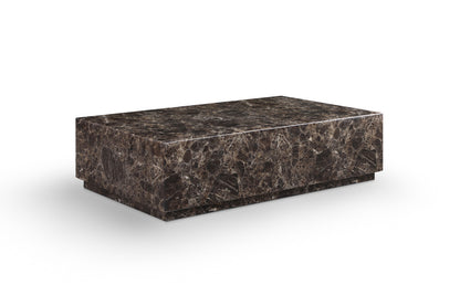 Brown Genuine Marble Block Coffee Table image 3