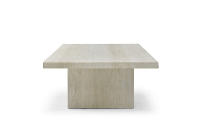Beige Marble Double Pedestal Coffee Table image 4