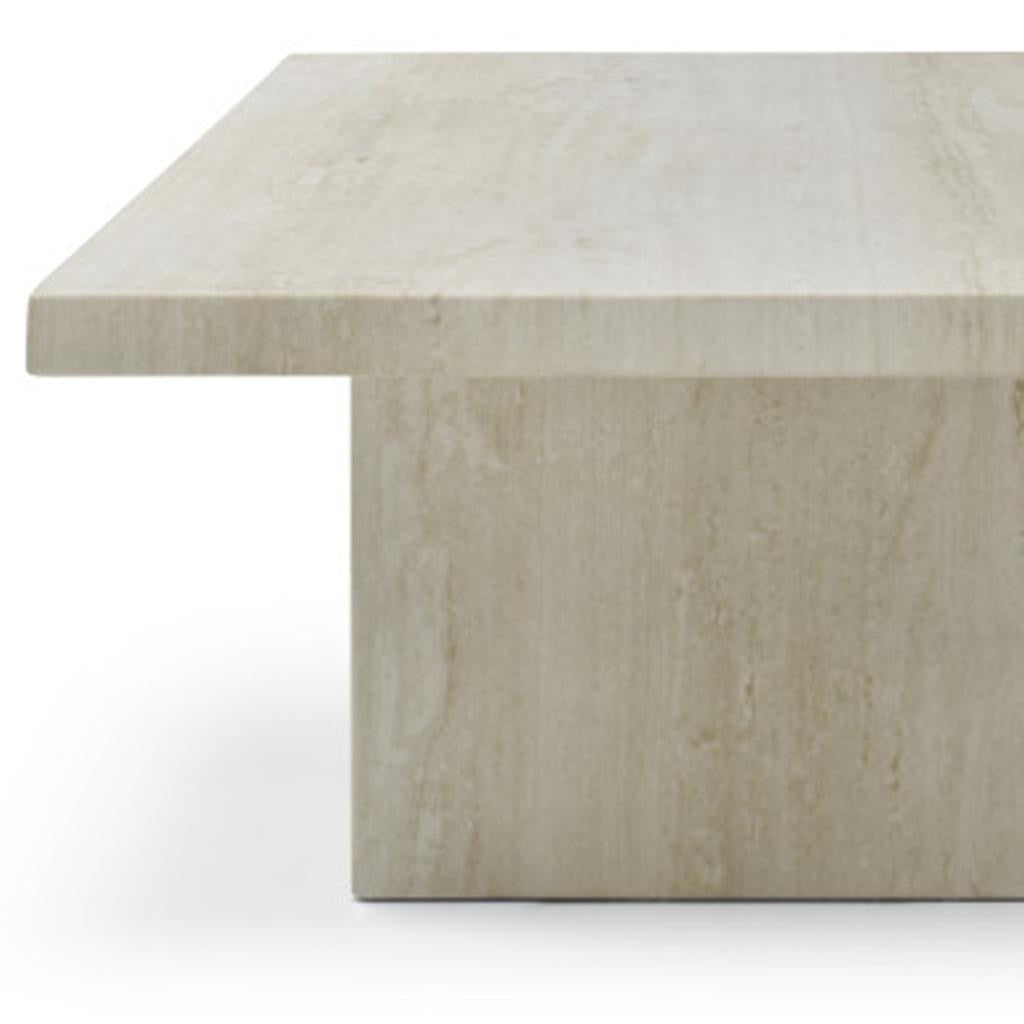 Beige Marble Double Pedestal Coffee Table image 6
