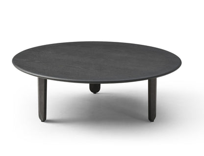 Black Solid Wood Round Coffee Table image 2