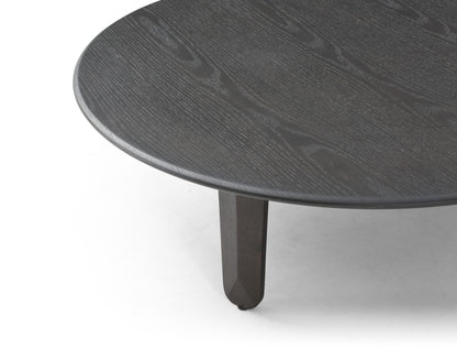 Black Solid Wood Round Coffee Table image 4