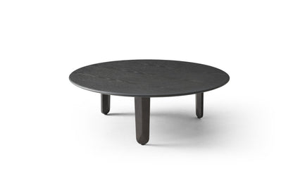 Black Solid Wood Round Coffee Table image 3