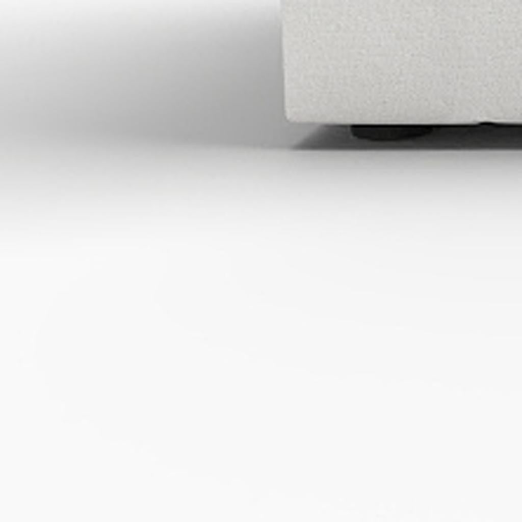 White Linen Blend Modular Sofa With Ottoman & Storage