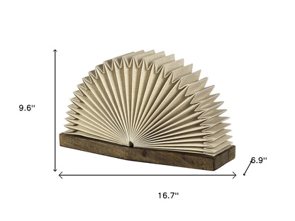 Natural Geometric Table Lamp w/ Novelty Shade