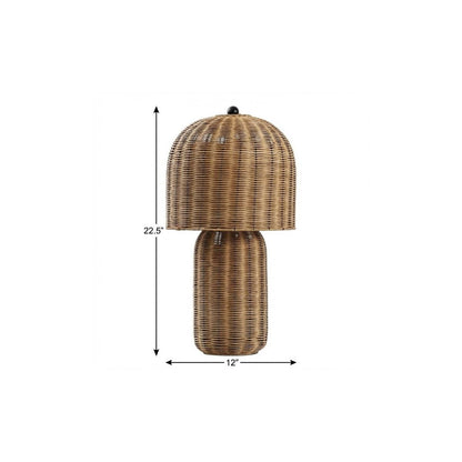 Clear Round Table Lamp w/ Globe Shade