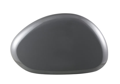 Gray Wood & Steel Oval Coffee Table image 3