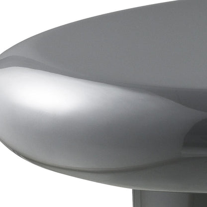 Gray Wood & Steel Oval Coffee Table image 5