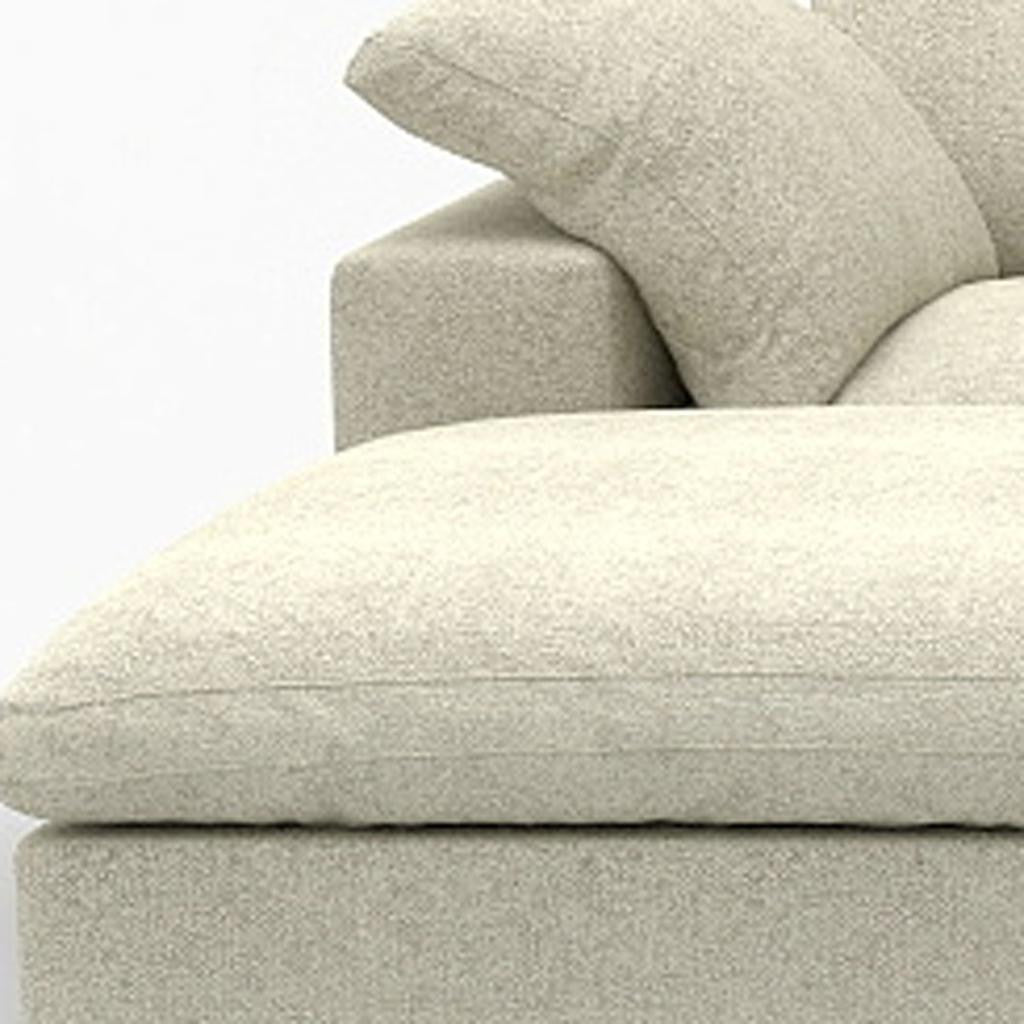 Khaki Linen Blend Modular Universal Sofa With Ottoman & Storage